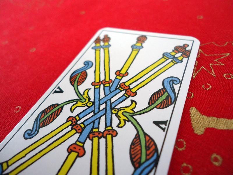Tarotová karta Pět holí